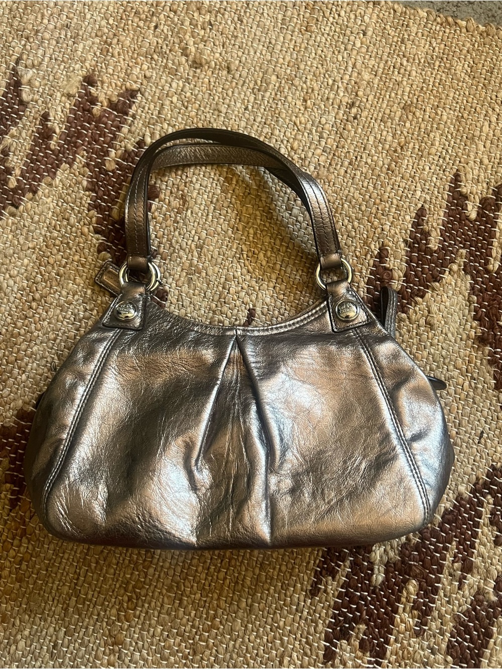 Coach Metallic Bronze Mini Shoulder Bag 2010